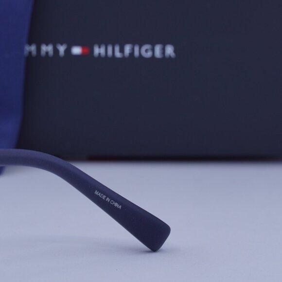 Tommy Hilfiger TH 1759 0FLL 00 Rectangle Eyeglasses – Matte Blue 54mm - Picture 7 of 10